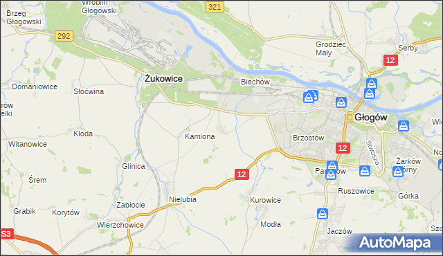 mapa Słone gmina Żukowice, Słone gmina Żukowice na mapie Targeo