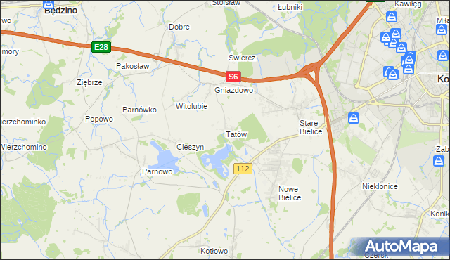 mapa Tatów, Tatów na mapie Targeo