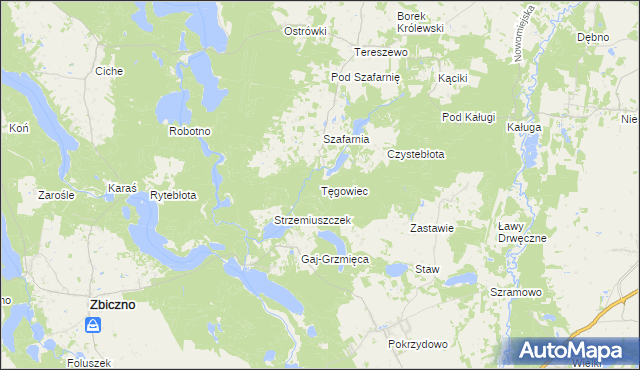 mapa Tęgowiec, Tęgowiec na mapie Targeo