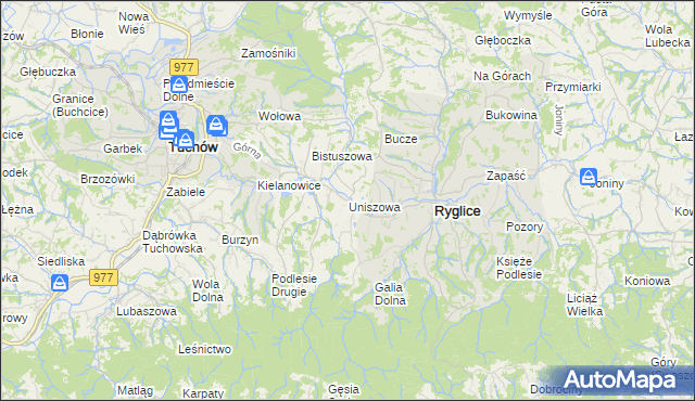 mapa Uniszowa, Uniszowa na mapie Targeo