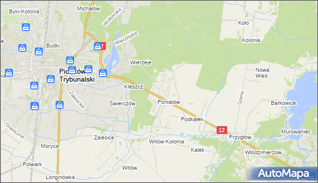 mapa Uszczyn, Uszczyn na mapie Targeo