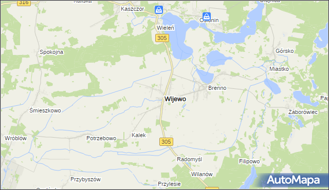 mapa Wijewo, Wijewo na mapie Targeo