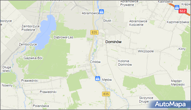 mapa Żabia Wola gmina Głusk, Żabia Wola gmina Głusk na mapie Targeo