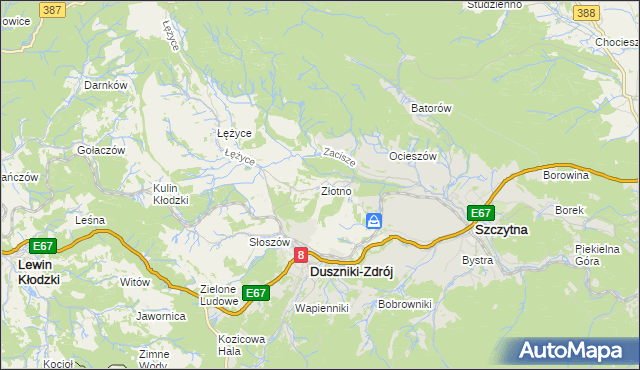 mapa Złotno, Złotno na mapie Targeo