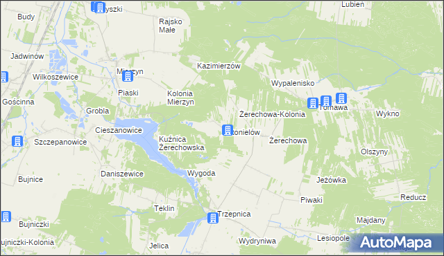 mapa Antonielów gmina Łęki Szlacheckie, Antonielów gmina Łęki Szlacheckie na mapie Targeo