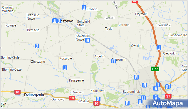mapa Arcelin, Arcelin na mapie Targeo