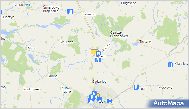 mapa Bądecz, Bądecz na mapie Targeo