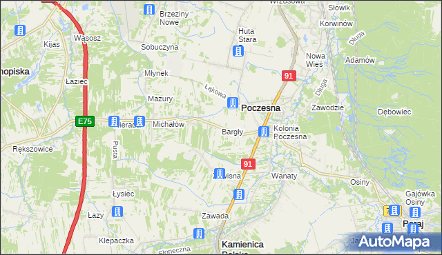 mapa Bargły, Bargły na mapie Targeo