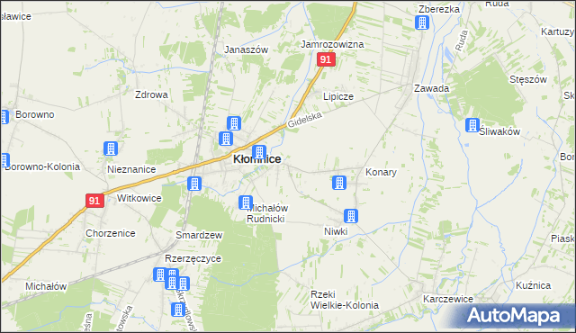 mapa Bartkowice, Bartkowice na mapie Targeo