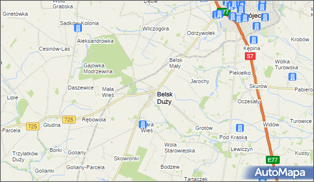 mapa Belsk Duży, Belsk Duży na mapie Targeo