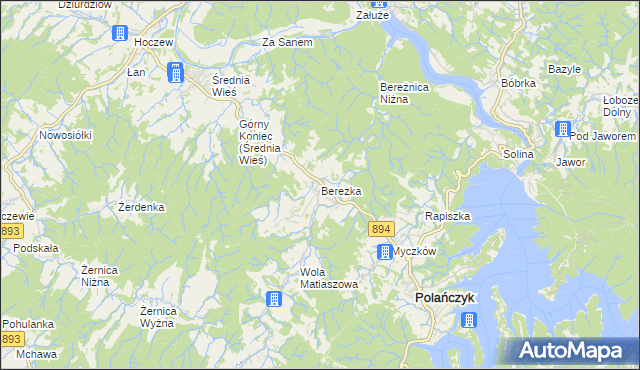 mapa Berezka, Berezka na mapie Targeo