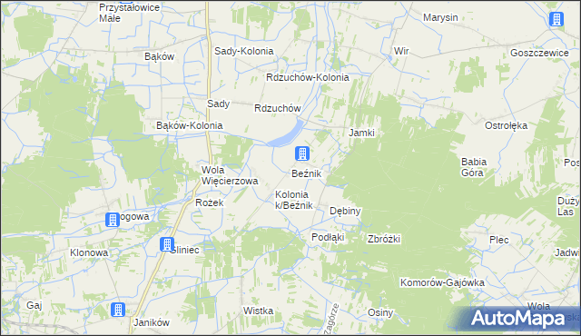 mapa Beźnik, Beźnik na mapie Targeo