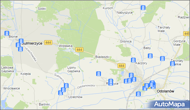 mapa Biadaszki gmina Odolanów, Biadaszki gmina Odolanów na mapie Targeo