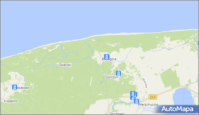 mapa Białogóra, Białogóra na mapie Targeo