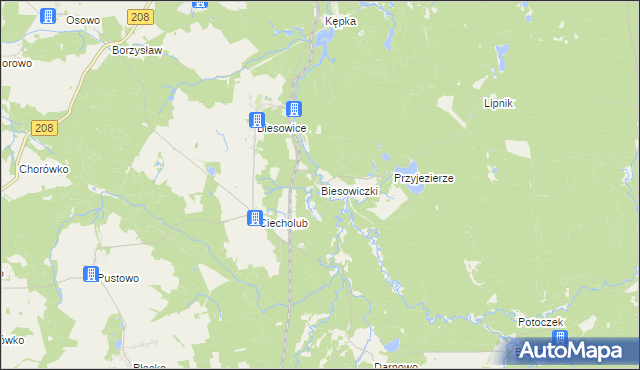 mapa Biesowiczki, Biesowiczki na mapie Targeo