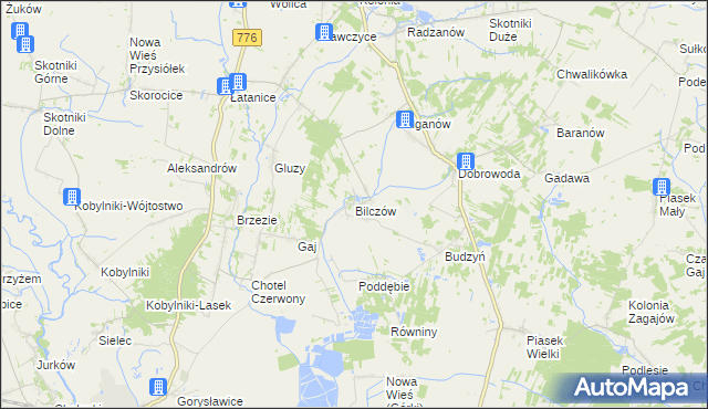 mapa Bilczów, Bilczów na mapie Targeo