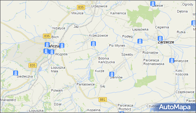 mapa Bóbrka Kańczucka, Bóbrka Kańczucka na mapie Targeo