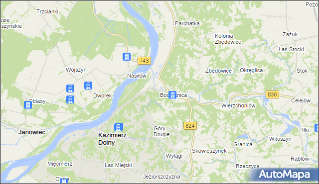 mapa Bochotnica, Bochotnica na mapie Targeo