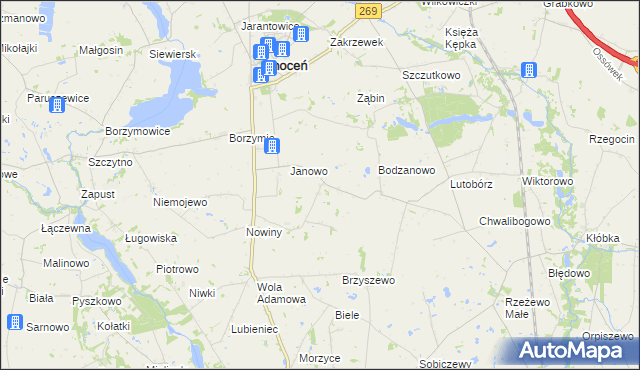 mapa Bodzanówek gmina Choceń, Bodzanówek gmina Choceń na mapie Targeo