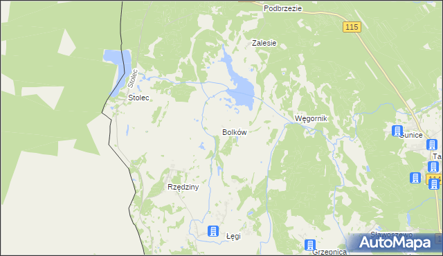 mapa Bolków gmina Dobra (Szczecińska), Bolków gmina Dobra (Szczecińska) na mapie Targeo