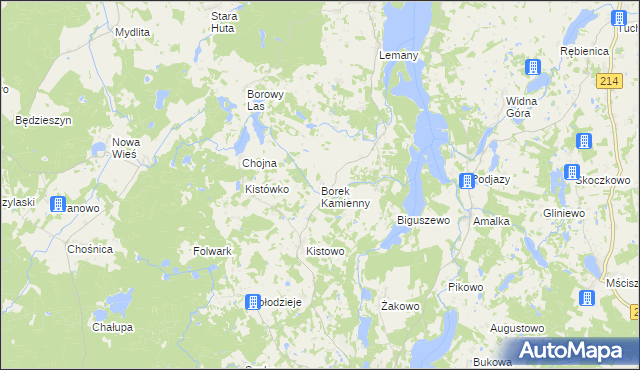 mapa Borek Kamienny, Borek Kamienny na mapie Targeo