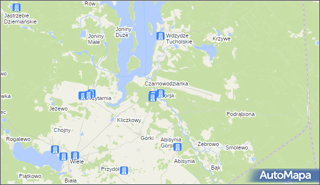 mapa Borsk gmina Karsin, Borsk gmina Karsin na mapie Targeo