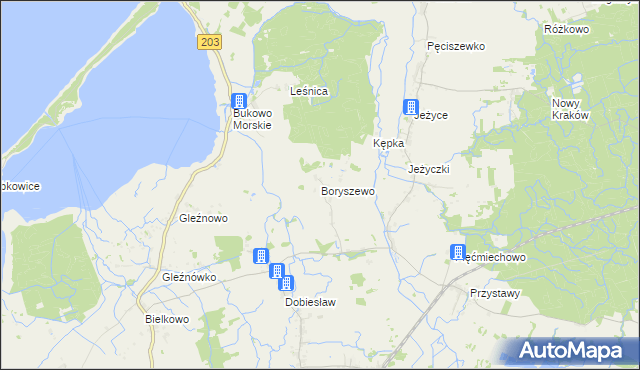 mapa Boryszewo, Boryszewo na mapie Targeo