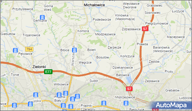 mapa Bosutów, Bosutów na mapie Targeo