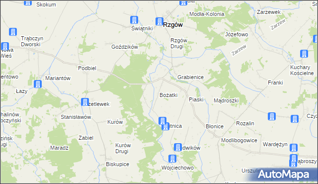 mapa Bożatki, Bożatki na mapie Targeo