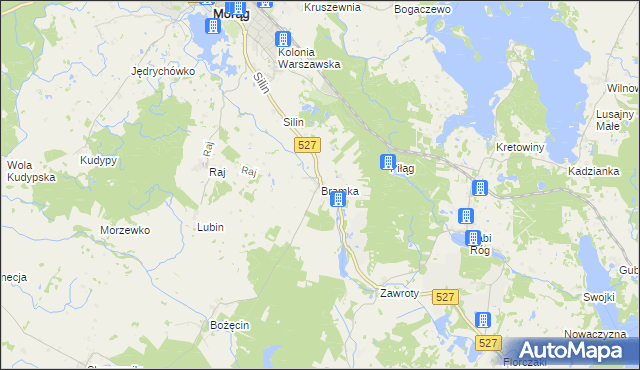mapa Bramka gmina Morąg, Bramka gmina Morąg na mapie Targeo