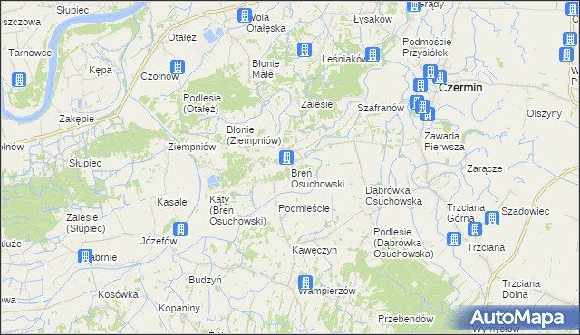 mapa Breń Osuchowski, Breń Osuchowski na mapie Targeo
