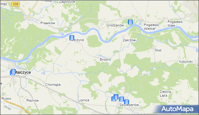 mapa Brodno, Brodno na mapie Targeo