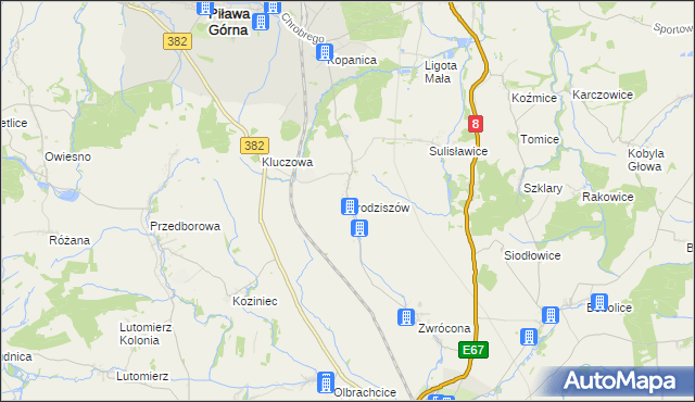 mapa Brodziszów, Brodziszów na mapie Targeo