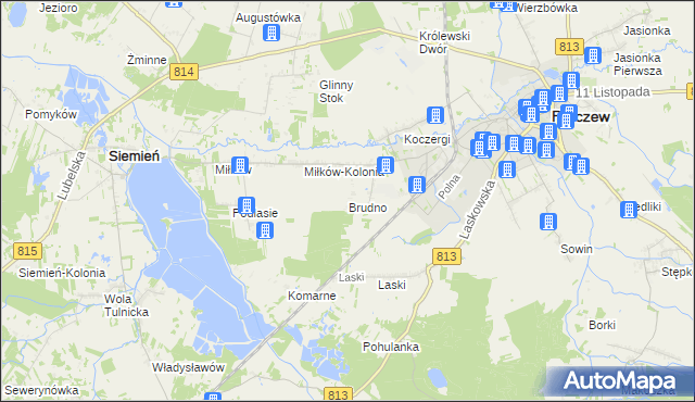 mapa Brudno, Brudno na mapie Targeo