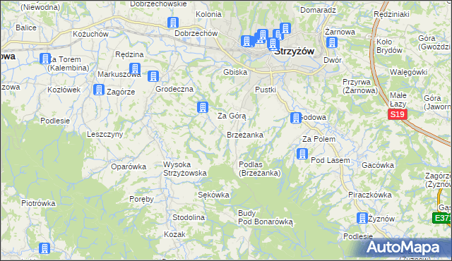 mapa Brzeżanka, Brzeżanka na mapie Targeo