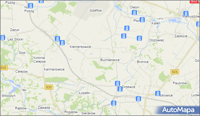 mapa Buchałowice, Buchałowice na mapie Targeo