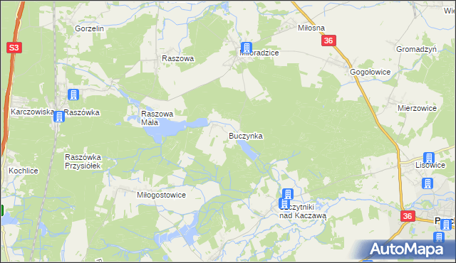mapa Buczynka, Buczynka na mapie Targeo