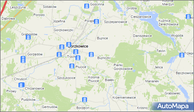 mapa Bujniczki, Bujniczki na mapie Targeo