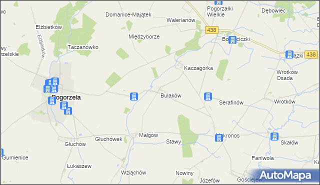 mapa Bułaków, Bułaków na mapie Targeo