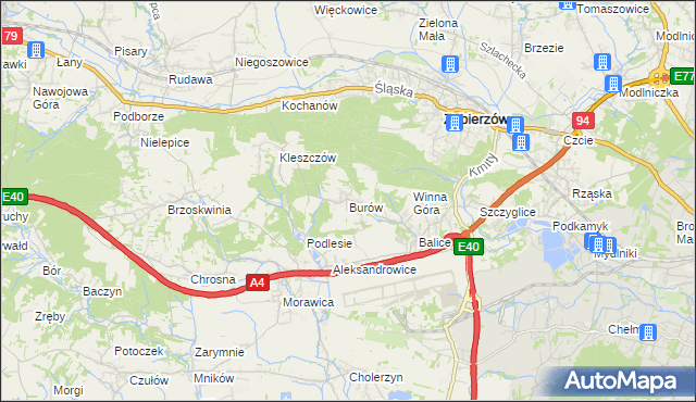 mapa Burów, Burów na mapie Targeo