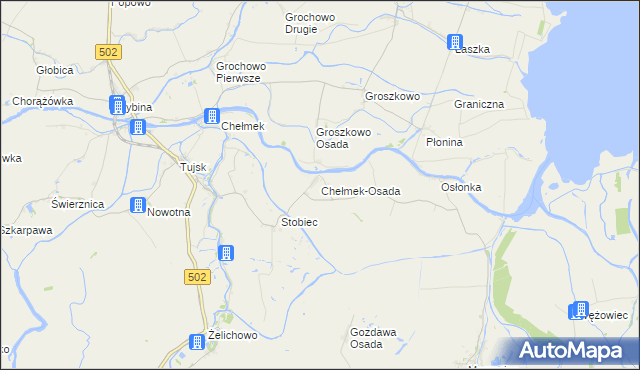mapa Chełmek-Osada, Chełmek-Osada na mapie Targeo