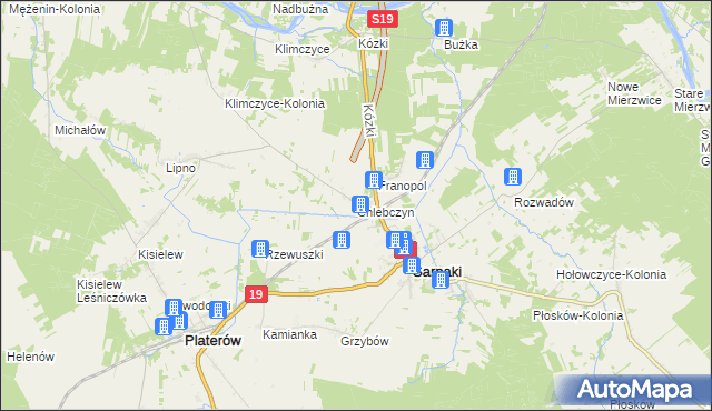 mapa Chlebczyn, Chlebczyn na mapie Targeo
