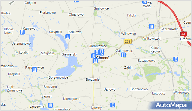 mapa Choceń, Choceń na mapie Targeo