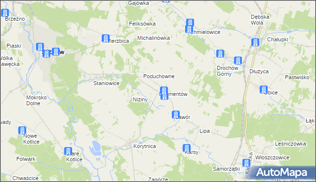 mapa Chomentów, Chomentów na mapie Targeo