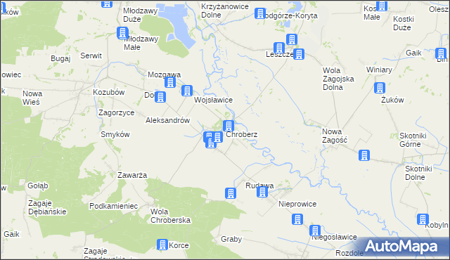 mapa Chroberz, Chroberz na mapie Targeo