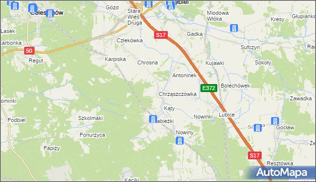 mapa Chrząszczówka, Chrząszczówka na mapie Targeo