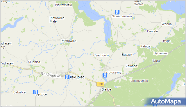mapa Czachówki, Czachówki na mapie Targeo