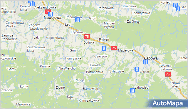 mapa Czaczów, Czaczów na mapie Targeo