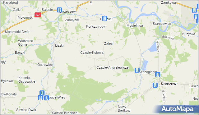 mapa Czaple Górne, Czaple Górne na mapie Targeo