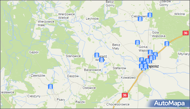 mapa Czeladź Wielka, Czeladź Wielka na mapie Targeo